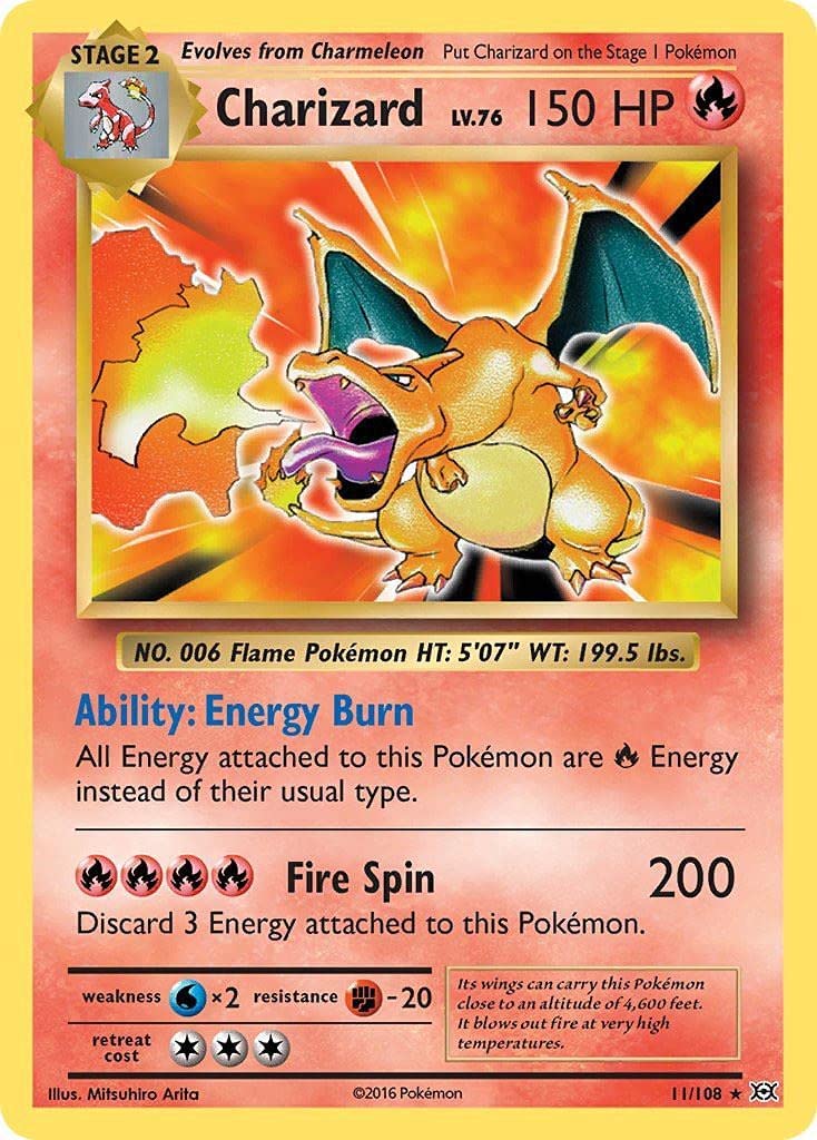 A Charizard Pokémon card